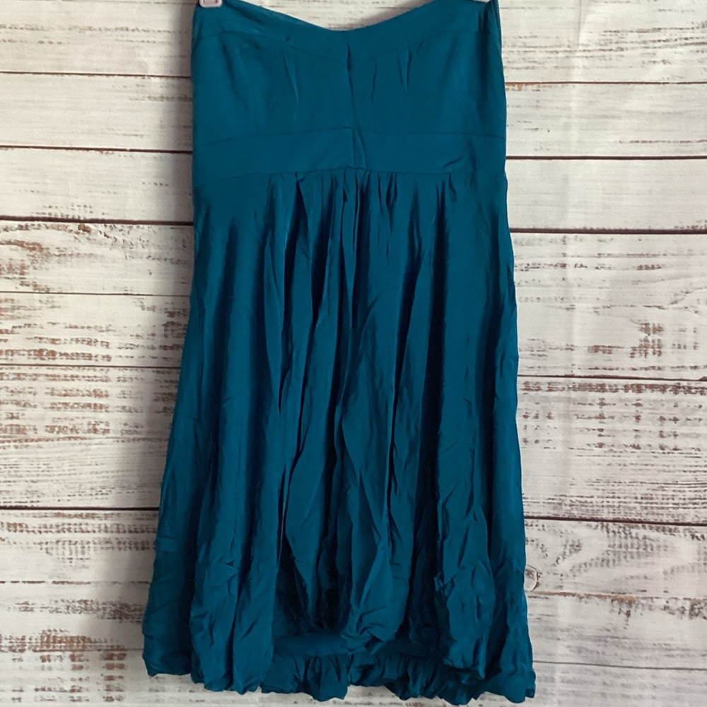 Chic Strapless Teal Dress